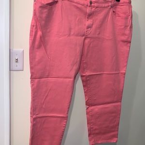 Women’s Plus Size Coral colored jeans